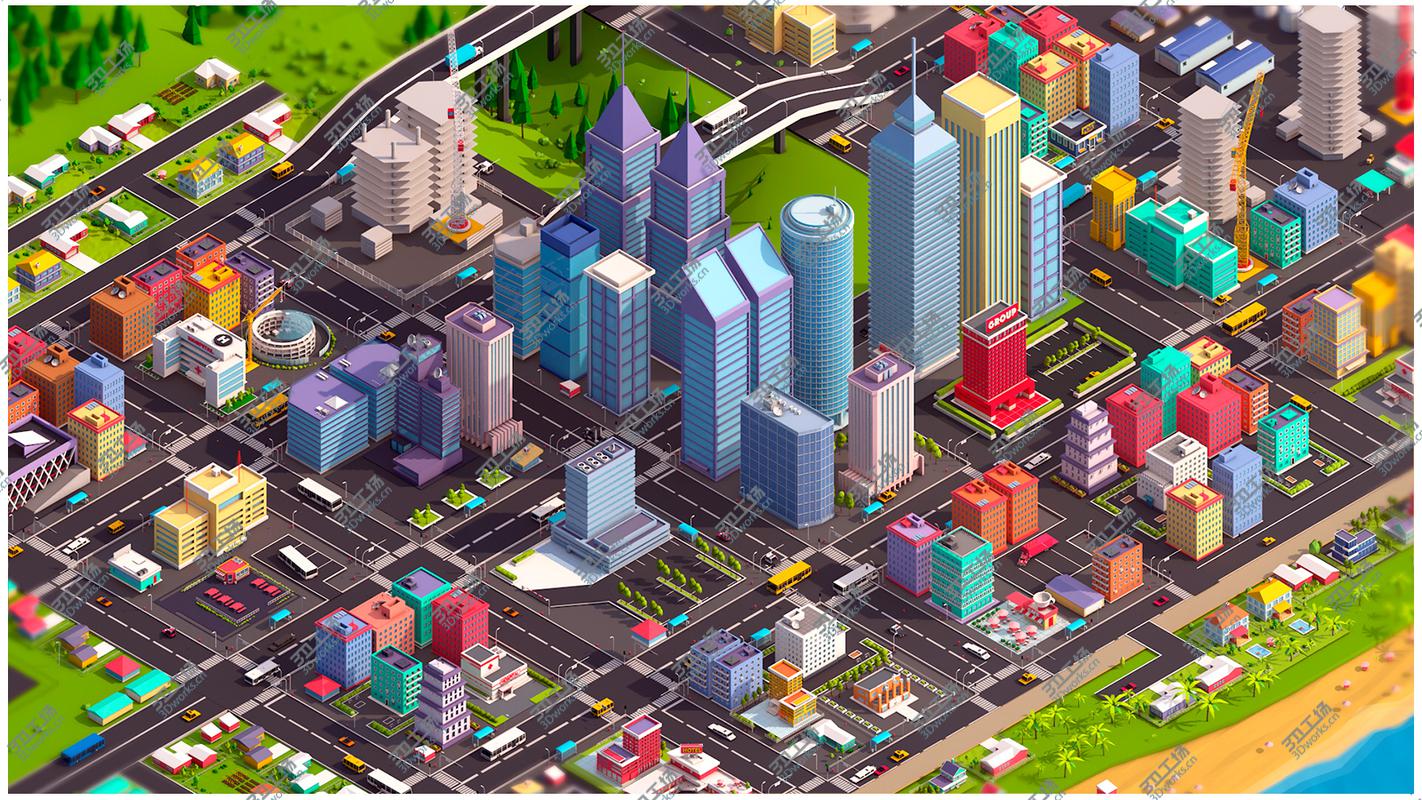 images/goods_img/20210113/Low Poly Megapolis City Premium Pack (Landscape, Buildings, Airport) model/4.jpg